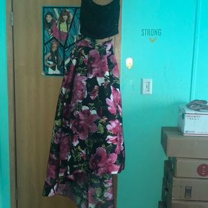 Black and Pink Formal Dress